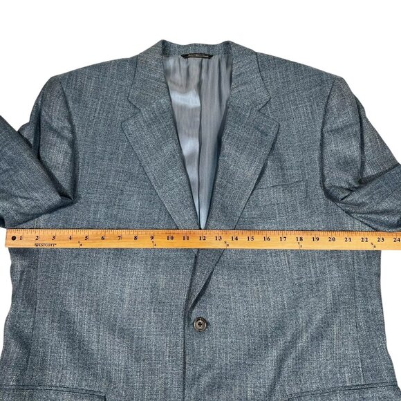 Jack Victor Valtuwood SPJ Mens Gray Single Breasted Two Button Blazer Size 44 L - Picture 14 of 16